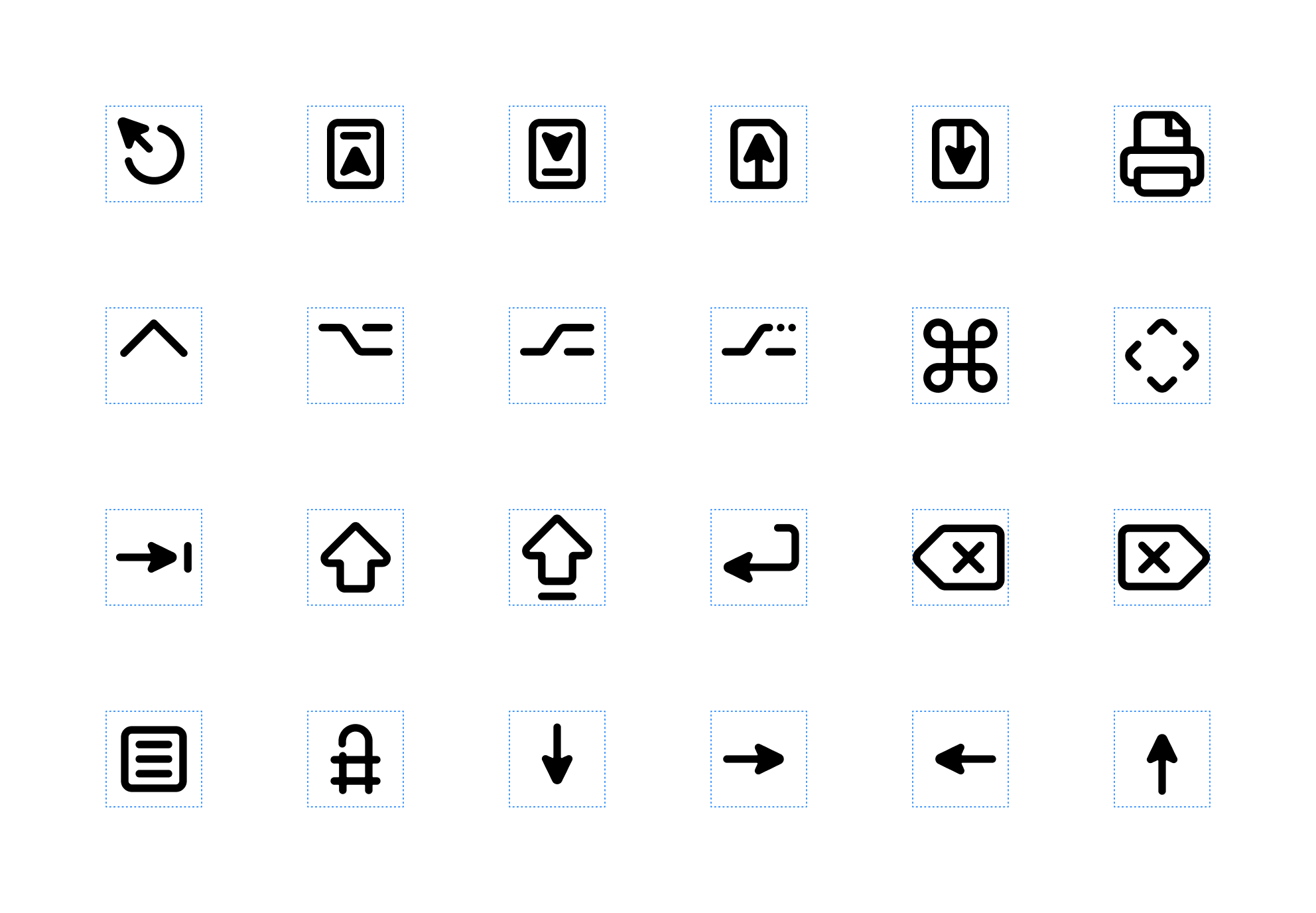 Some example icons from KAP Legend System